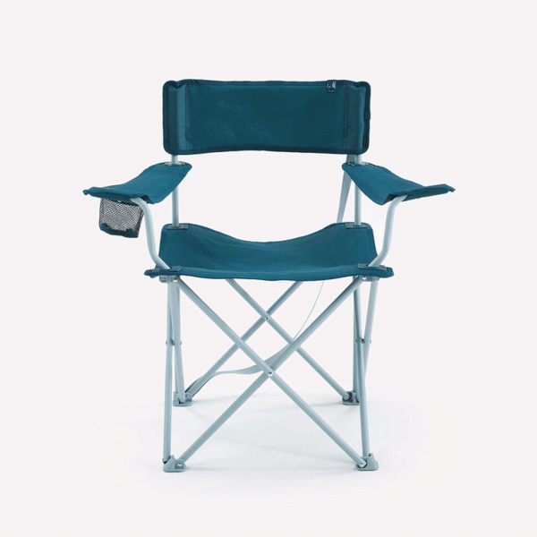 Silla de camping con reposabrazos, plegable y cómoda